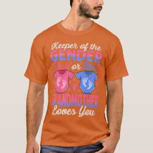 Camiseta El Género Del Bebé Revela Ducha Rosa O Abuela Azul