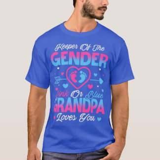 Camiseta El Género Del Bebé Revela Ducha Rosa O Abuelo Azul