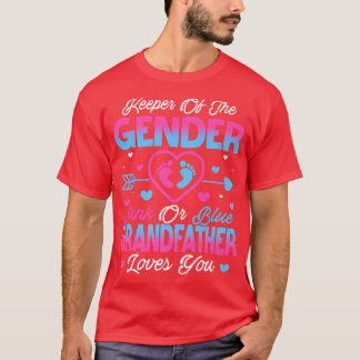 Camiseta El Género Del Bebé Revela Ducha Rosa O Abuelo Azul