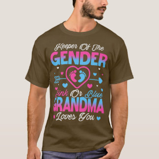 Camiseta El Género Del Bebé Revela Ducha Rosa O Azul Abuela