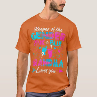 Camiseta El Género Del Bebé Revela Ducha Rosa O Azul Abuela