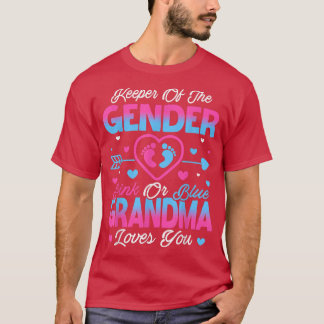 Camiseta El Género Del Bebé Revela Ducha Rosa O Azul Abuela