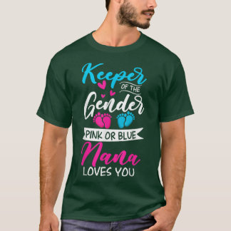 Camiseta El Género Del Bebé Revela Ducha Rosa O Azul Nana A