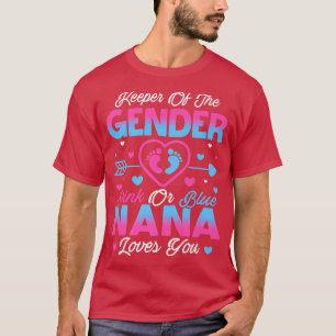 Camiseta El Género Del Bebé Revela Ducha Rosa O Azul Nana A
