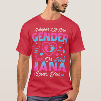 Camiseta El Género Del Bebé Revela Ducha Rosa O Azul Nana A