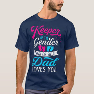 Camiseta El Género Del Bebé Revela Ducha Rosa O Azul Papá A