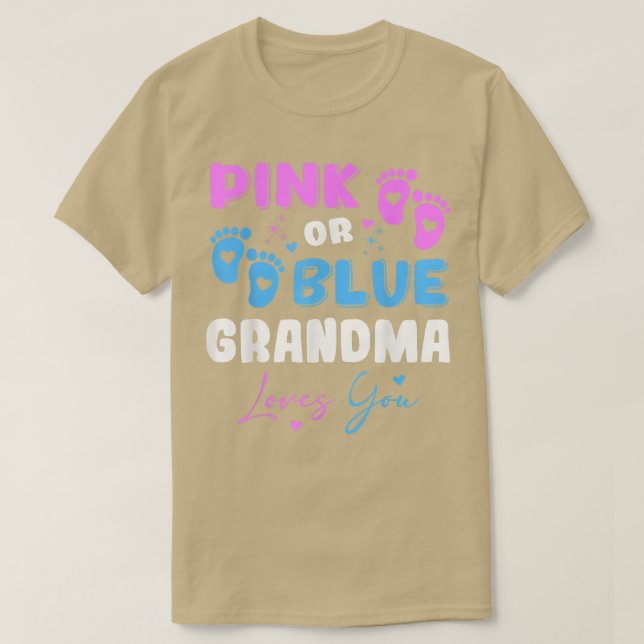 Camiseta El género del bebé revela la abuela  (Diseño del anverso)