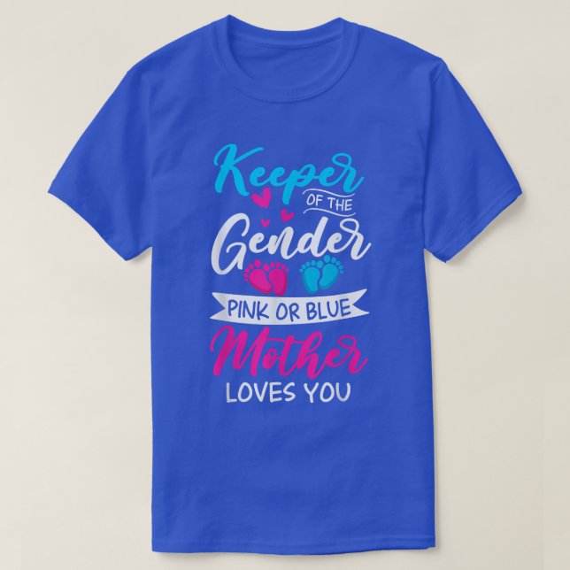 Camiseta El Género Del Bebé Revela La Ducha Rosa O Azul El  (Diseño del anverso)