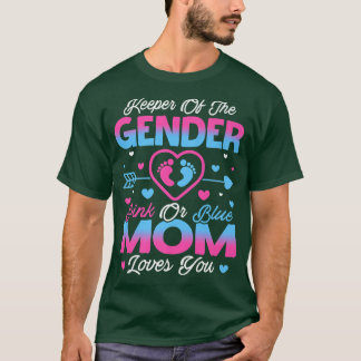 Camiseta El Género Del Bebé Revela La Ducha Rosa O Azul Que