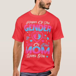 Camiseta El Género Del Bebé Revela La Ducha Rosa O Azul Que