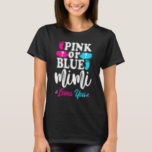Camiseta El género dulce revela al bebé rosa o azul Mimi te