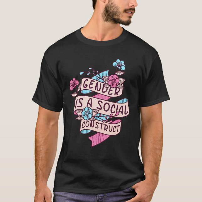 Camiseta El género es un constructo social Trans Pride Lgbt (Anverso)