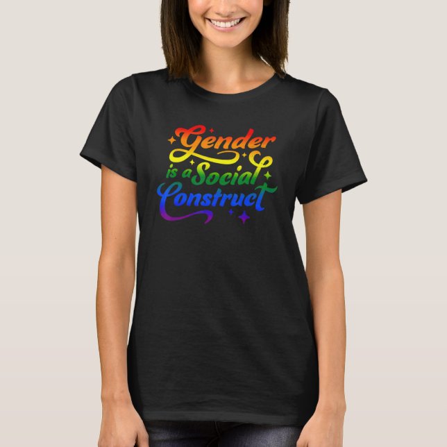 Camiseta El Género Es Un Constructo Social Transgénero No B (Anverso)
