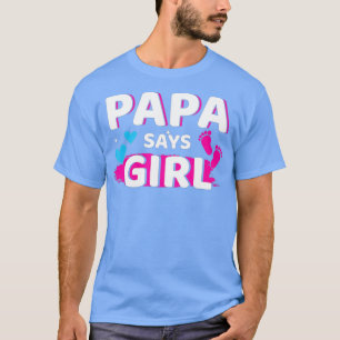 Camiseta El género masculino revela a papá que dice que la