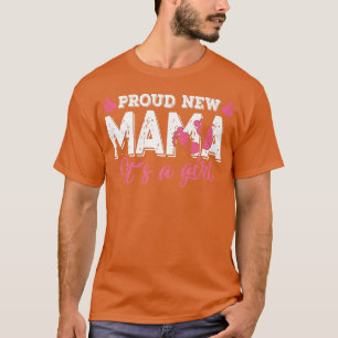 Camiseta El género retro revela la orgullosa nueva mamá que