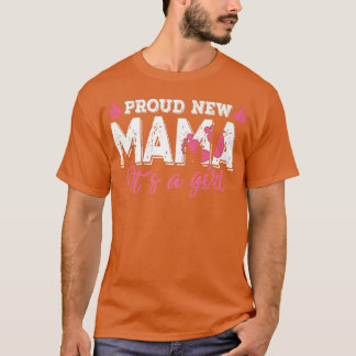 Camiseta El género retro revela la orgullosa nueva mamá que