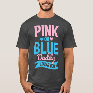 Camiseta El género revela a papá padre rosa o azul 2