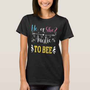 Camiseta El género revela a su tía el anuncio del bebé