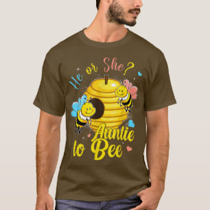 Camiseta El género revela a su tía el anuncio del bebé