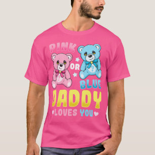Camiseta El género revela al padre rosa o azul