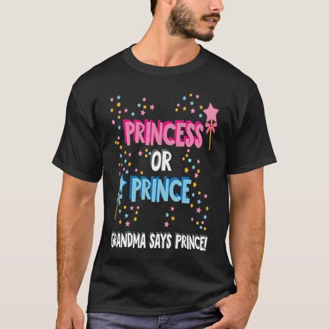 Camiseta El género revela al príncipe o a la princesa, la a (Anverso)