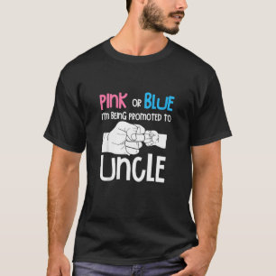 Camiseta El género revela azul o rosa que me están ascendie