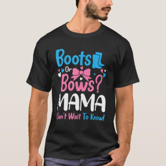 Camiseta El Género Revela Boots O Golpes A Mamá Invitación 