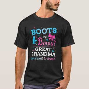 Camiseta El género revela botas o arada bisabuelas
