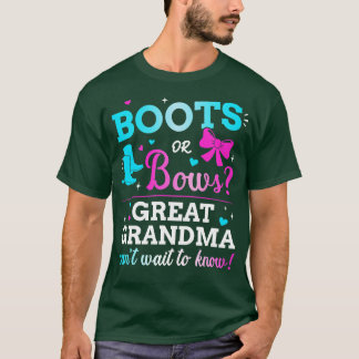 Camiseta El género revela botas o arada bisabuelas