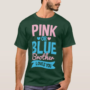 Camiseta El género revela el color rosa o azul