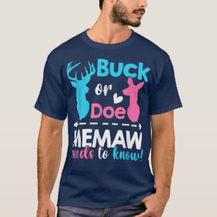 Camiseta El género revela el dinero o no Memaw necesita sab