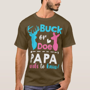 Camiseta El género revela el dólar o ¿el papá necesita sabe
