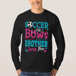 Camiseta El género revela el fútbol o hace que el hermano t