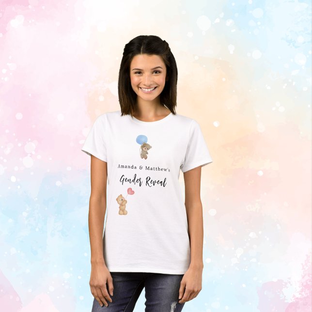 Camiseta El género revela fiesta oso de peluche chica (Subido por el creador)