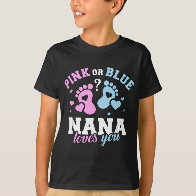 Camiseta El género revela la abuela nana (Anverso)