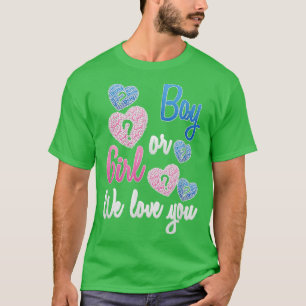 Camiseta El género revela la parte del niño o Chica que te 