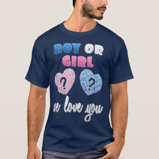 Camiseta El género revela la parte del niño o Chica que te 