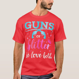 Camiseta El género revela las armas a los purpurinas les en