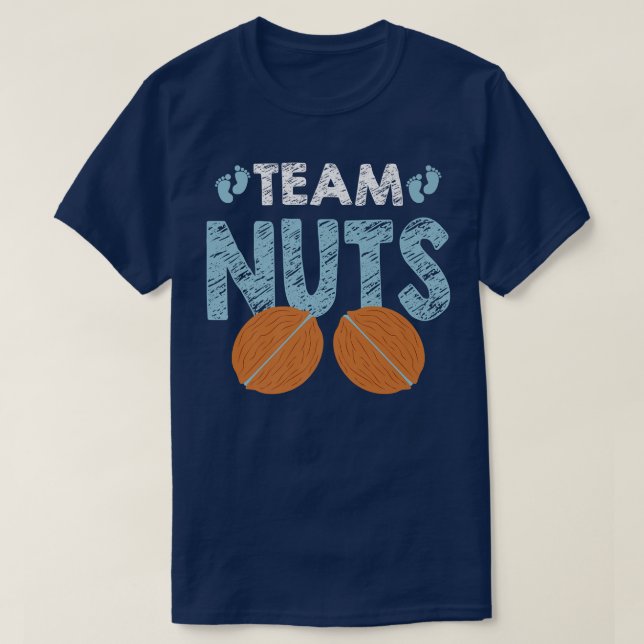 Camiseta El género revela las nueces del equipo el niño que (Diseño del anverso)