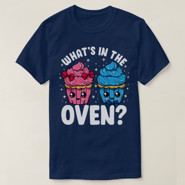 Camiseta El Género Revela Lo Que El Fiesta En El Cupcakes D (Diseño del anverso)