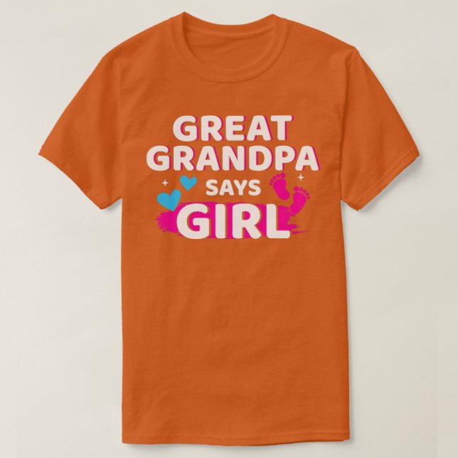 Camiseta El género revela que el bisabuelo dice que el chic (Diseño del anverso)