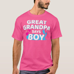 Camiseta El género revela que el bisabuelo dice que el niño