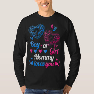 Camiseta El género revela que el niño o la madre Chica te a