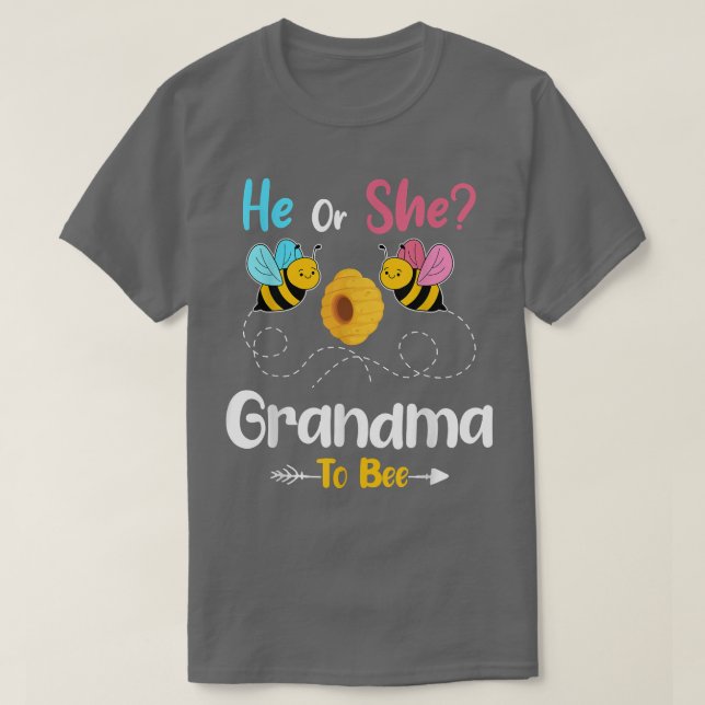 Camiseta El género revela que él o ella abuela serán bebés  (Diseño del anverso)