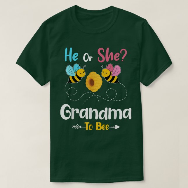 Camiseta El género revela que él o ella abuela serán bebés  (Diseño del anverso)