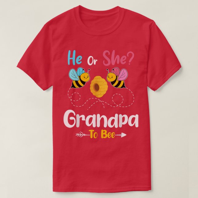 Camiseta El género revela que él o ella abuelo serán bebés  (Diseño del anverso)