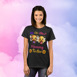 Camiseta El género revela que él o ella mami para ser negra