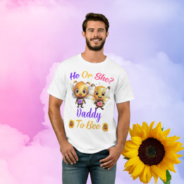 Camiseta El género revela que él o ella papi serán blancos