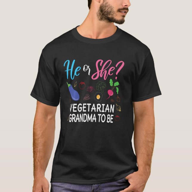 Camiseta El Género Revela Que Es Vegetario. (Anverso)