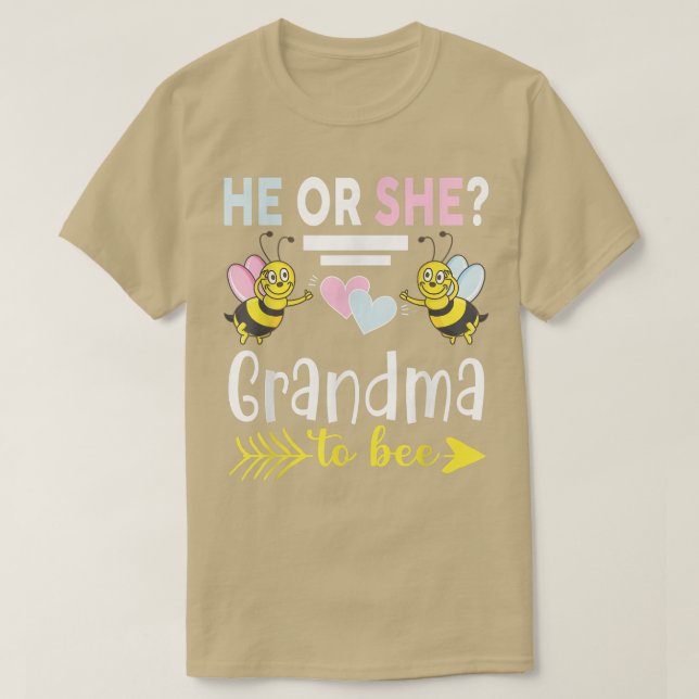 Camiseta El género revela que la abuela coincide con la fam (Diseño del anverso)